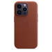 Apple iPhone Leather Case with MagSafe - оригинален кожен кейс (естествена кожа) с MagSafe за iPhone 14 Pro (кафяв) 1