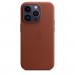Apple iPhone Leather Case with MagSafe - оригинален кожен кейс (естествена кожа) с MagSafe за iPhone 14 Pro (кафяв) 2