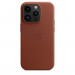 Apple iPhone Leather Case with MagSafe - оригинален кожен кейс (естествена кожа) с MagSafe за iPhone 14 Pro Max (кафяв) 5