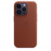 Apple iPhone Leather Case with MagSafe - оригинален кожен кейс (естествена кожа) с MagSafe за iPhone 14 Pro Max (черен) 1