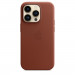Apple iPhone Leather Case with MagSafe - оригинален кожен кейс (естествена кожа) с MagSafe за iPhone 14 Pro Max (черен) 3