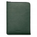 Woolnut Leather Folio Sleeve - луксозен кожен (естествена кожа) калъф с цип за MacBook Pro 14 (зелен) 2