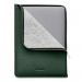 Woolnut Leather Folio Sleeve - луксозен кожен (естествена кожа) калъф с цип за MacBook Pro 14 (зелен) 1