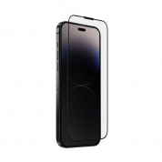 Uniq Optix Vivid Pro Full Cover Tempered Glass - калено стъклено защитно покритие за дисплея на iPhone 14 Pro (черен-прозрачен)