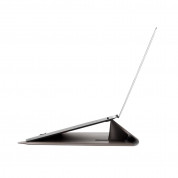 Uniq Oslo Leather Laptop Sleeve With Stand - кожен кейс с поставка за MacBook Pro 14 (2021), Macbook Pro 13 (2016-2022) и MacBook Air 13 (2018-2022) (сив) 1