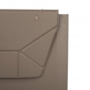 Uniq Oslo Leather Laptop Sleeve With Stand - кожен кейс с поставка за MacBook Pro 14 (2021), Macbook Pro 13 (2016-2022) и MacBook Air 13 (2018-2022) (сив) 2