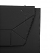 Uniq Oslo Leather Laptop Sleeve With Stand - кожен кейс с поставка за MacBook Pro 14 (2021), Macbook Pro 13 (2016-2022) и MacBook Air 13 (2018-2022) (черен) 2