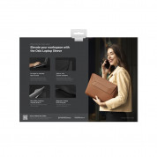 Uniq Oslo Leather Laptop Sleeve With Stand - кожен кейс с поставка за MacBook Pro 14 (2021), Macbook Pro 13 (2016-2022) и MacBook Air 13 (2018-2022) (черен) 4