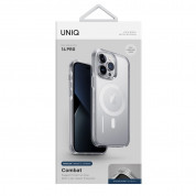 Uniq Combat MagClick Case - хибриден удароустойчив кейс за с MagSafe за iPhone 14 Pro (прозрачен) 7