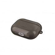 Uniq AirPods Pro 2 Glase Silicone Case - силиконов калъф с карабинер за Apple AirPods Pro 2 (черен-прозрачен) 2