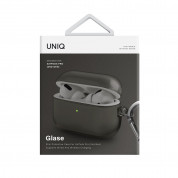 Uniq AirPods Pro 2 Glase Silicone Case - силиконов калъф с карабинер за Apple AirPods Pro 2 (черен-прозрачен) 4