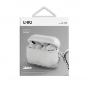 Uniq AirPods Pro 2 Glase Silicone Case - силиконов калъф с карабинер за Apple AirPods Pro 2 (прозрачен) 4