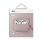 Uniq AirPods Pro 2 Lino Silicone Case - силиконов (TPU) калъф с връзка за ръка за Apple AirPods Pro 2 (розов) 4
