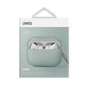 Uniq AirPods Pro 2 Lino Silicone Case - силиконов (TPU) калъф с връзка за ръка за Apple AirPods Pro 2 (зелен) 5