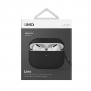 Uniq AirPods Pro 2 Lino Silicone Case - силиконов (TPU) калъф с връзка за ръка за Apple AirPods Pro 2 (черен) 4