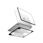Uniq Venture Hybrid Case - удароустойчив хибриден кейс за MacBook Air 13 M2 (2022) (черен-прозрачен) 1