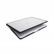 Uniq Venture Hybrid Case - удароустойчив хибриден кейс за MacBook Air 13 M2 (2022) (черен-прозрачен)