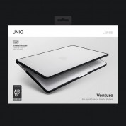 Uniq Venture Hybrid Case - удароустойчив хибриден кейс за MacBook Air 13 M2 (2022) (черен-прозрачен) 2