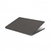 Uniq Claro Slim Hardshell Case - предпазен поликарбонатов кейс, силиконов протектор за клавиатурата и предпазител за камерата за MacBook Air 13 M2 (2022) (черен-мат)