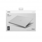 Uniq Claro Slim Hardshell Case - предпазен поликарбонатов кейс, силиконов протектор за клавиатурата и предпазител за камерата за MacBook Air 13 M2 (2022) (прозрачен-мат) 2