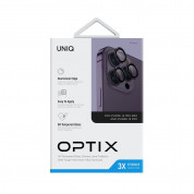 Uniq Optix Camera Tempered Glass Lens Protector - предпазни стъклени лещи за камерата на iPhone 14 Pro, iPhone 14 Pro Max (лилав) 1