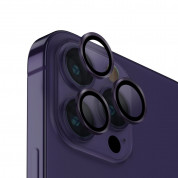 Uniq Optix Camera Tempered Glass Lens Protector - предпазни стъклени лещи за камерата на iPhone 14 Pro, iPhone 14 Pro Max (лилав)