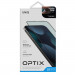 Uniq Optix VisionCare Tempered Glass with Anti Blue Light - калено стъклено защитно покритие със защитен филтър за дисплея на iPhone 14 Pro Max (черен-прозрачен) 6
