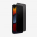 Uniq Optix Privacy Full Cover Tempered Glass - калено стъклено защитно покритие с определен ъгъл на виждане за дисплея на iPhone 14 Pro Max (черен-прозрачен) 1