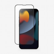 Uniq Optix Matte Full Cover Tempered Glass - матирано калено стъклено защитно покритие за дисплея на iPhone 14 Pro Max (черен-прозрачен) 1