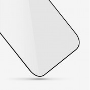 Uniq Optix Matte Full Cover Tempered Glass - матирано калено стъклено защитно покритие за дисплея на iPhone 14 Pro Max (черен-прозрачен) 4
