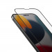 Uniq Optix Vivid Full Cover Tempered Glass - калено стъклено защитно покритие за дисплея на iPhone 14 Pro Max (черен-прозрачен) 2