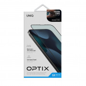 Uniq Optix VisionCare Tempered Glass with Anti Blue Light - калено стъклено защитно покритие със защитен филтър за дисплея на iPhone 14 Pro (черен-прозрачен) 5