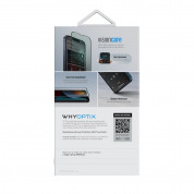 Uniq Optix VisionCare Tempered Glass with Anti Blue Light - калено стъклено защитно покритие със защитен филтър за дисплея на iPhone 14 Pro (черен-прозрачен) 6