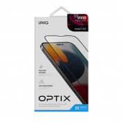 Uniq Optix Vivid Full Cover Tempered Glass - калено стъклено защитно покритие за дисплея на iPhone 14 Pro (черен-прозрачен) 5