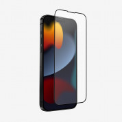 Uniq Optix Matte Full Cover Tempered Glass - матирано калено стъклено защитно покритие за дисплея на iPhone 14 Pro (черен-прозрачен) 2