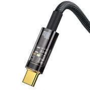 Baseus Explorer USB-A to USB-C Cable 100W (CATS000201) - здрав кабел с въжена оплетка и бързо зареждане за устройства с USB-C порт (100 см) (черен) 1