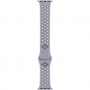 Apple Watch Nike Sport Band - оригинална силиконова каишка за Apple Watch 38мм, 40мм, 41мм (сив-черен) 