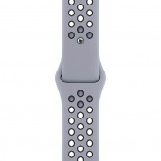 Apple Watch Nike Sport Band - оригинална силиконова каишка за Apple Watch 38мм, 40мм, 41мм (сив-черен)  1