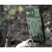 Nillkin CamShield Armor Hard Case - хибриден удароустойчив кейс с пръстен против изпускане за iPhone 14 Pro Max (зелен) 4