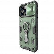 Nillkin CamShield Armor Hard Case - хибриден удароустойчив кейс с пръстен против изпускане за iPhone 14 Pro Max (зелен) 1