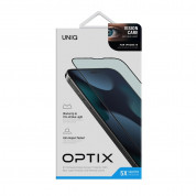 Uniq Optix VisionCare Tempered Glass with Anti Blue Light - калено стъклено защитно покритие със защитен филтър за дисплея на iPhone 14, iPhone 13, iPhone 13 Pro (черен-прозрачен) 5