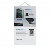 Uniq Optix VisionCare Tempered Glass with Anti Blue Light - калено стъклено защитно покритие със защитен филтър за дисплея на iPhone 14, iPhone 13, iPhone 13 Pro (черен-прозрачен) 6