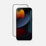 Uniq Optix Vivid Full Cover Tempered Glass - калено стъклено защитно покритие за дисплея на iPhone 14, iPhone 13, iPhone 13 Pro (черен-прозрачен) 2