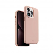 Uniq Lino Liquid Silicone Case - силиконов (TPU) калъф за iPhone 14 Pro (розов)