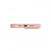 Uniq Lino Liquid Silicone Case - силиконов (TPU) калъф за iPhone 14 Pro (розов) 5