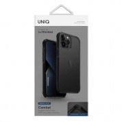 Uniq Combat Aramid Case - хибриден удароустойчив кейс с кевлар за iPhone 14 Pro Max (черен) 4