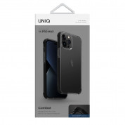 Uniq Combat Case - хибриден удароустойчив кейс за iPhone 14 Pro Max (черен-прозрачен) 5