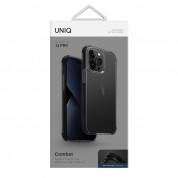 Uniq Combat Case - хибриден удароустойчив кейс за iPhone 14 Pro (черен-прозрачен) 5