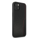 AMG Carbon Effect Leather Case - дизайнерски кожен кейс с висока защита за iPhone 14 (черен) 3