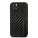 AMG Carbon Effect Leather Case - дизайнерски кожен кейс с висока защита за iPhone 14 (черен) 2